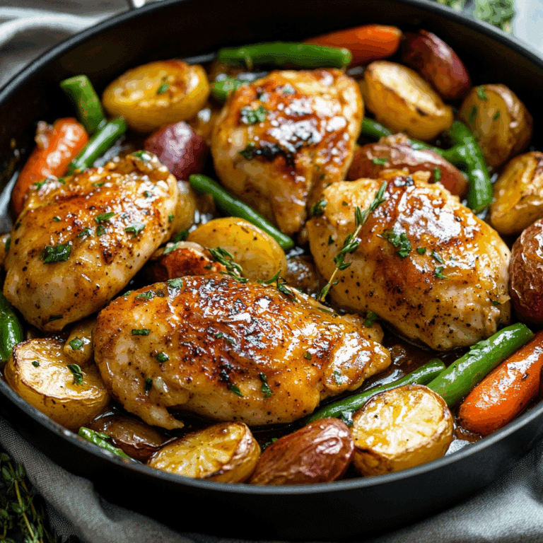 One-Pan Honey Mustard Chicken and Vegetables