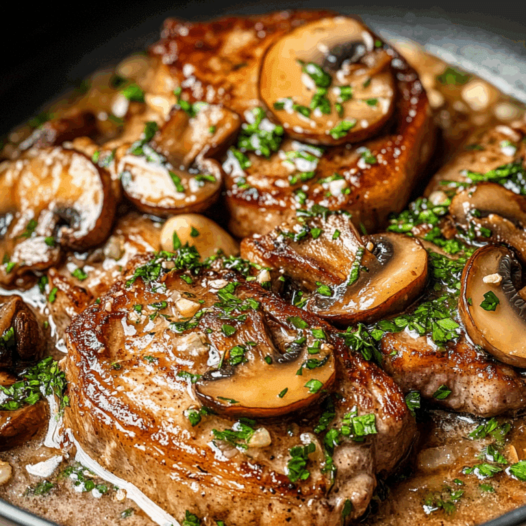 Pork Chops With Miso Mushrooms