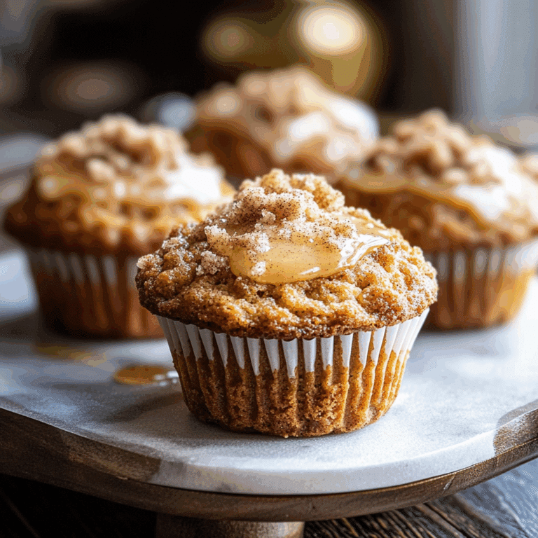 Pumpkin Coffee Cake Muffins with Cinnamon Honey Butter