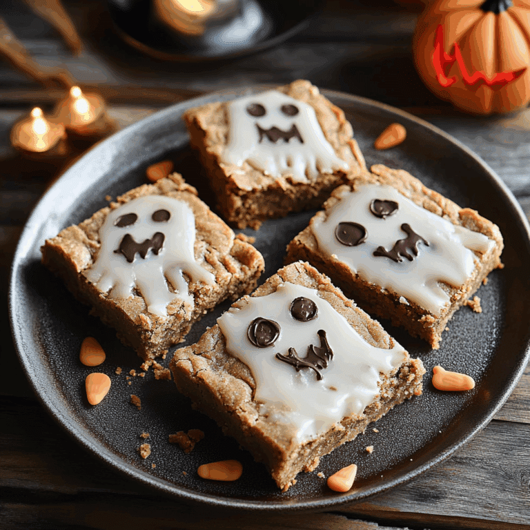 Spooky Peanut Butter Cookie Bars