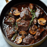 Wine-Braised Beef with Mushrooms