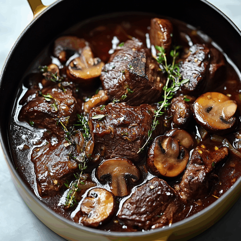 Wine-Braised Beef with Mushrooms