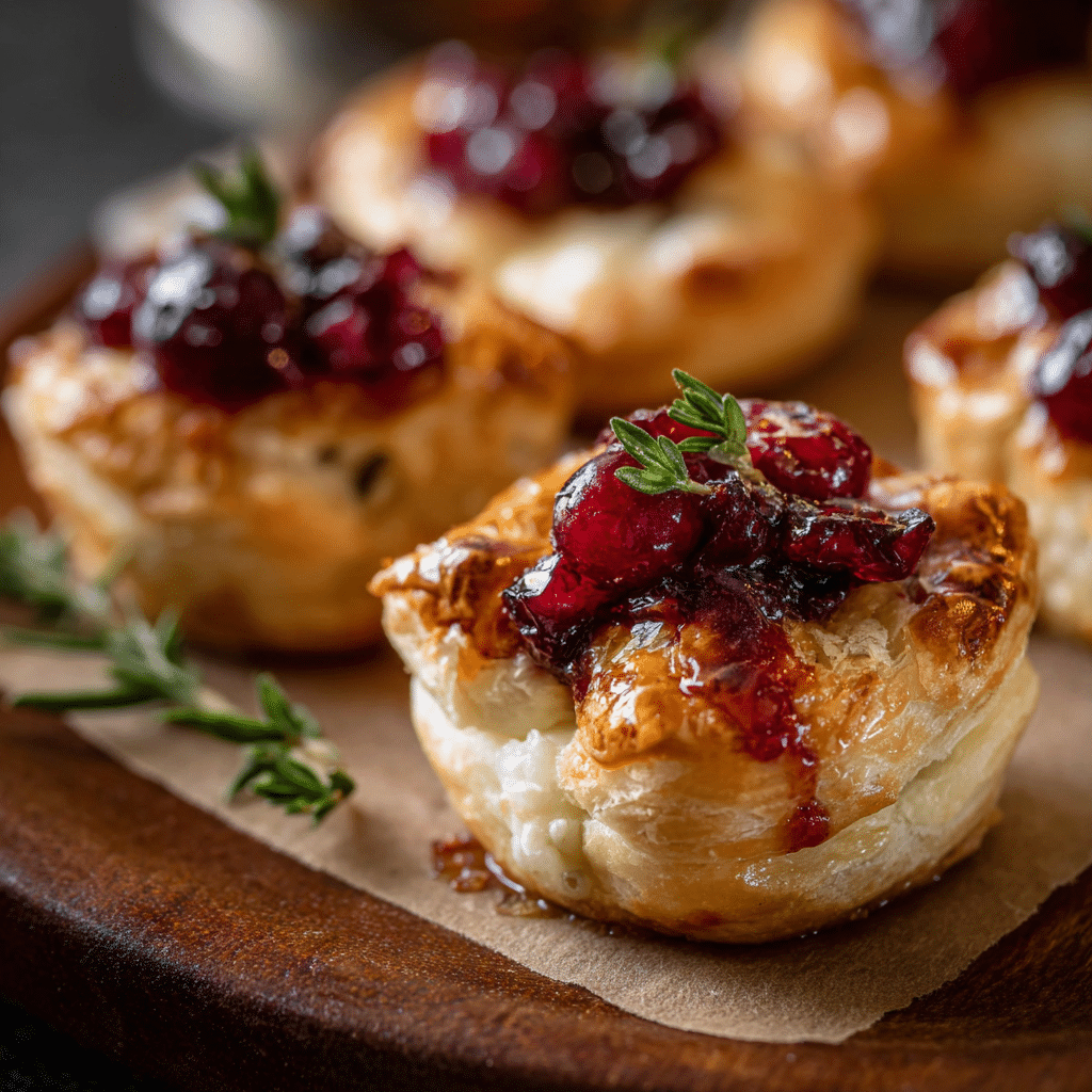 Baked Cranberry Brie Bites