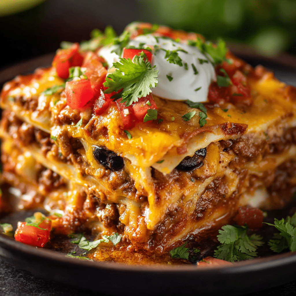 Cheesy Taco Lasagna