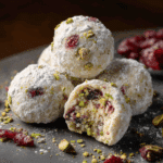Cherry Pistachio Snowball Cookies