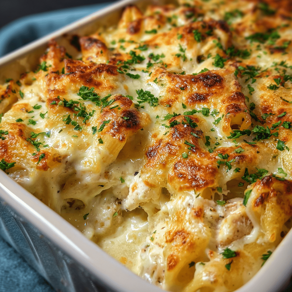 Chicken Alfredo Bake