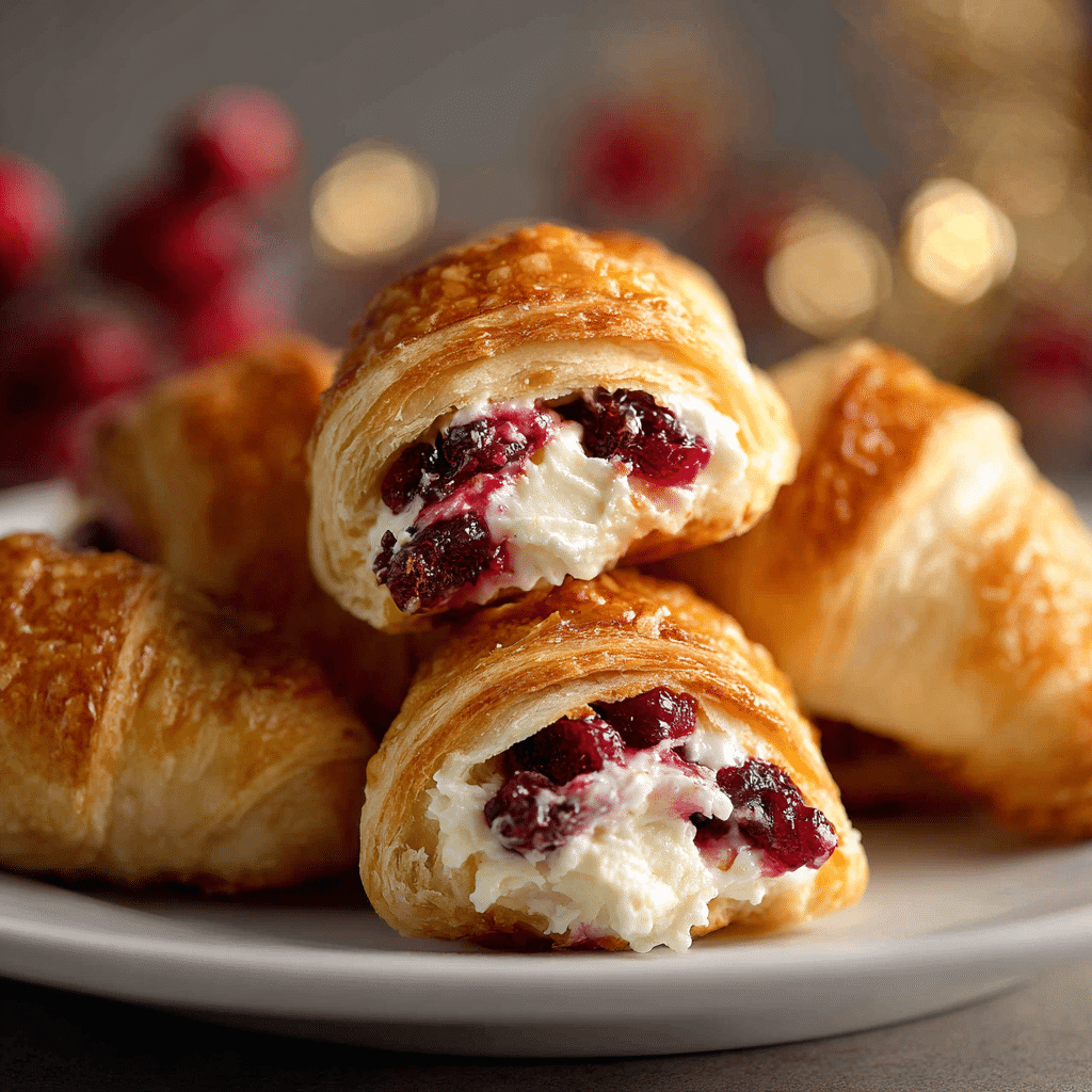 Cranberry Cream Cheese Crescent Bites