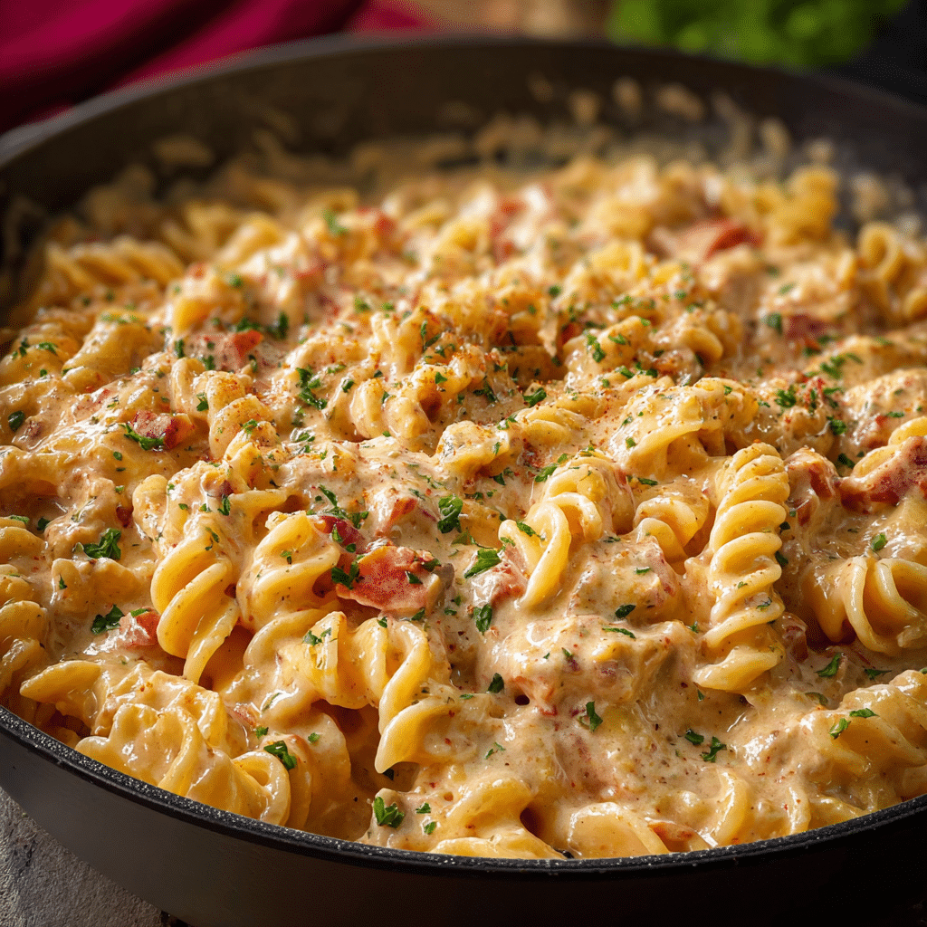 Creamy Rotel Dip Pasta