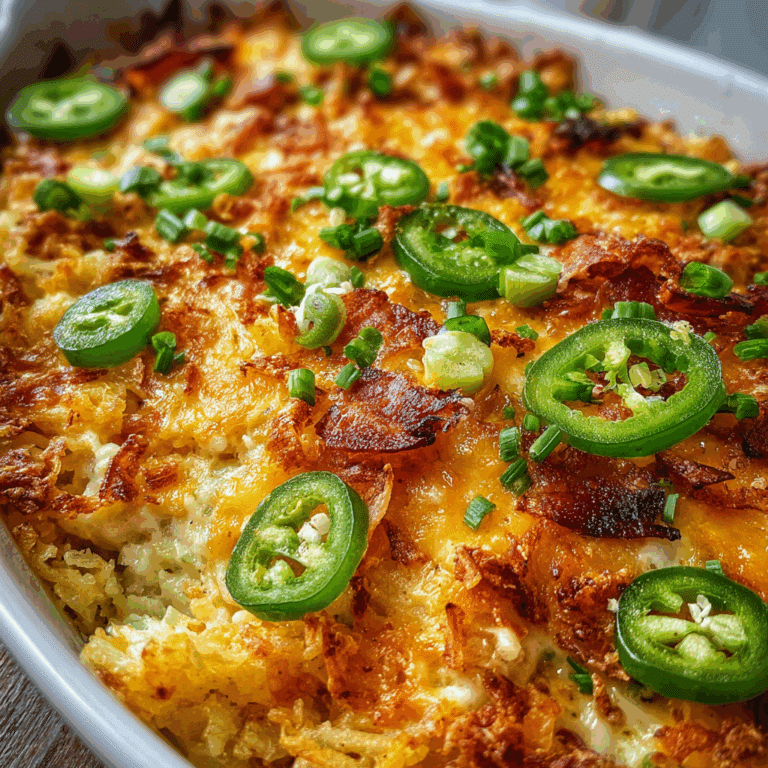 Jalapeño Popper Chicken Hash Brown Casserole