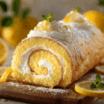 Lemon Cake Roll with Creamy Lemon Filling