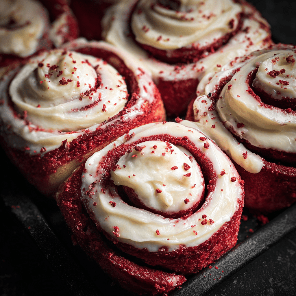 Mini Red Velvet Cinnamon Rolls