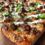 Sausage Pizza with Jalapeno Ranch