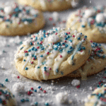 Winter Blizzard Cookies with White Chocolate & Sprinkles